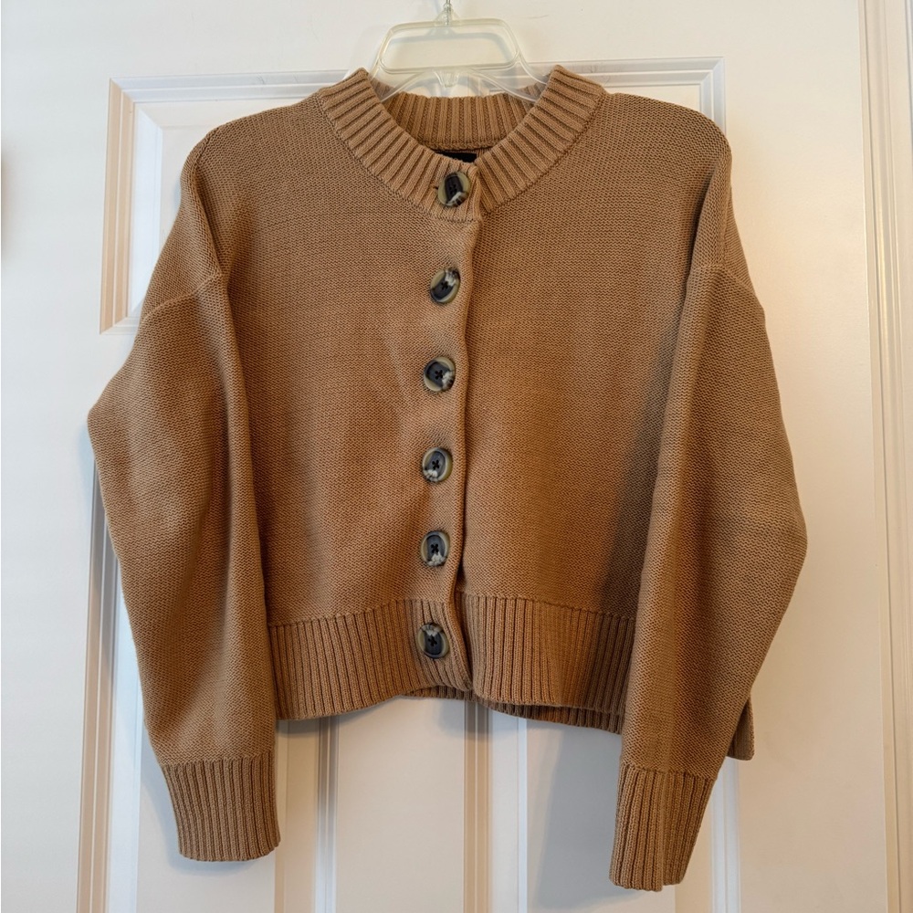 EUC! | Quince 100% Cotton Cardigan in Camel | Size XS
